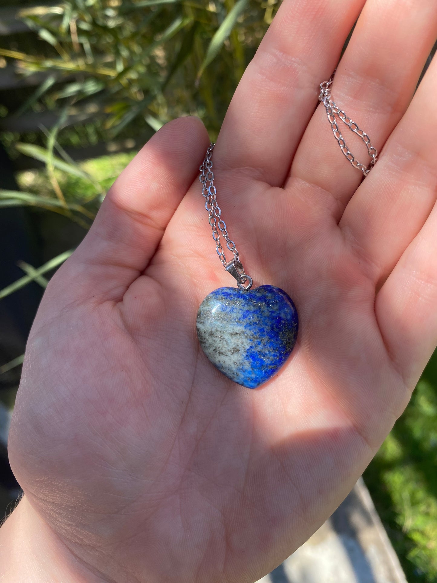 Collier cœur lapis lazuli
