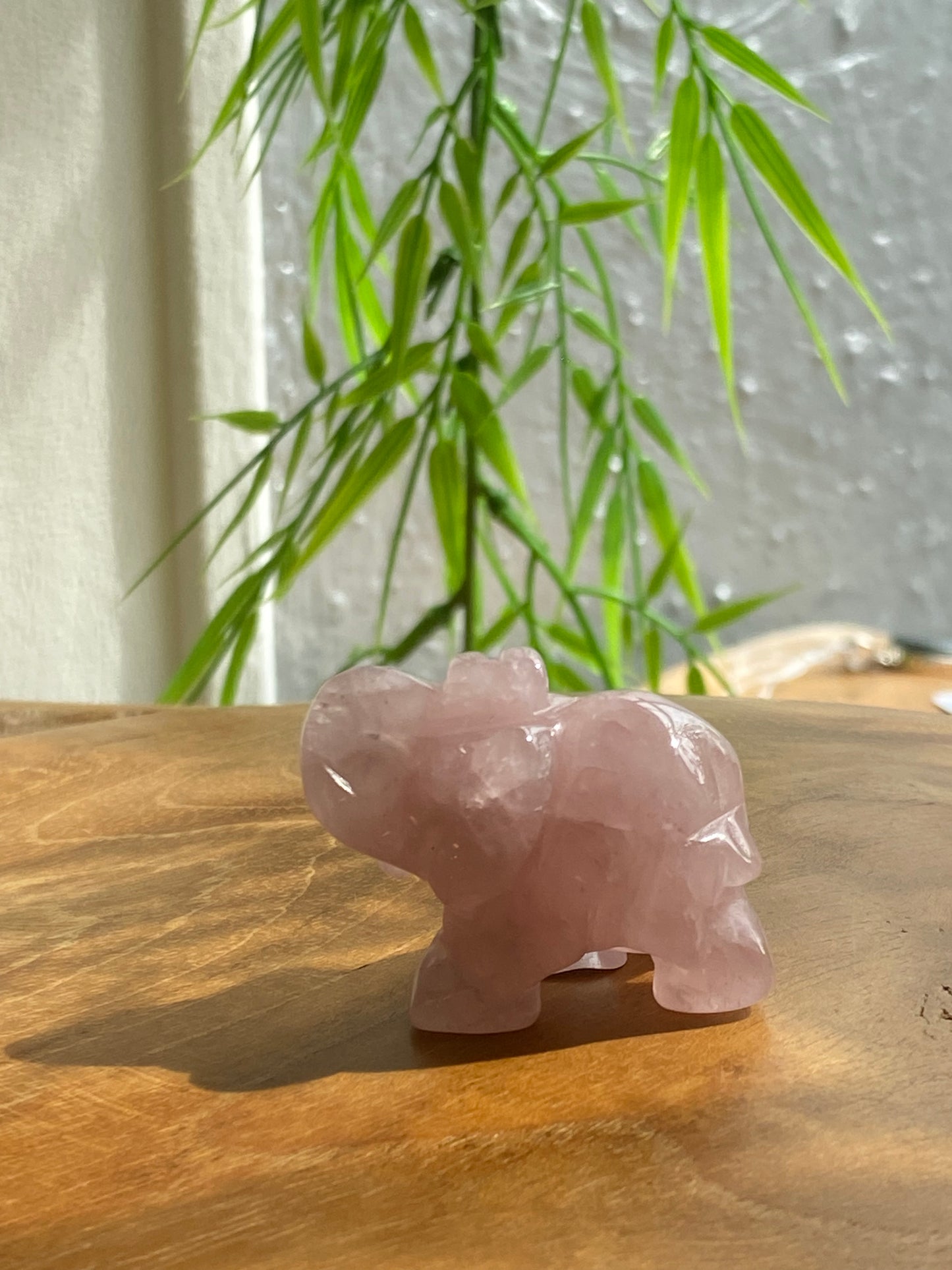 Forme éléphant quartz rose