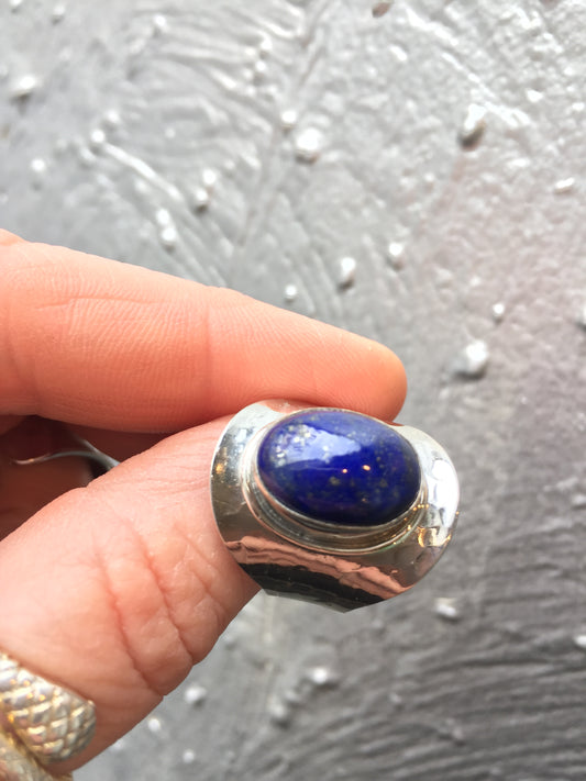 Bague en argent 925/lapis-lazuli